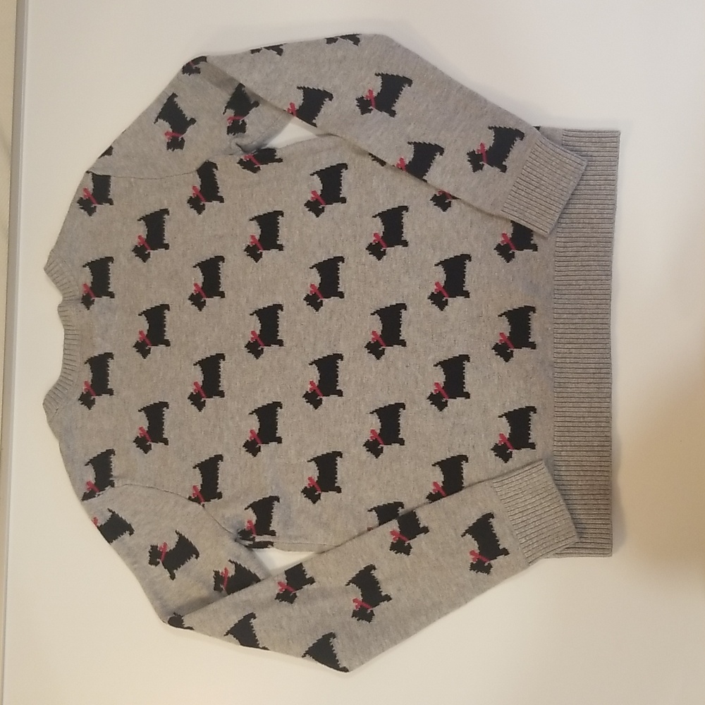 Charter Club Gray Sweater with Dog Motif - Picture 4 of 5